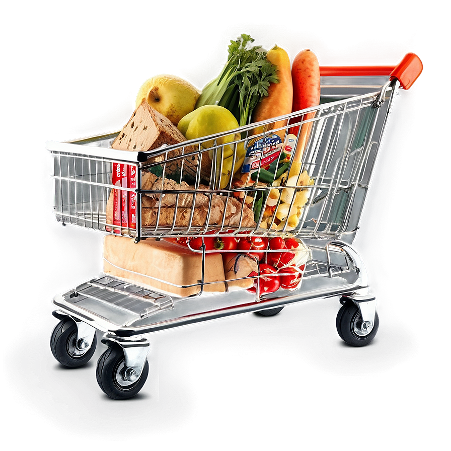 Grocery Shopping Trolley Png 06112024