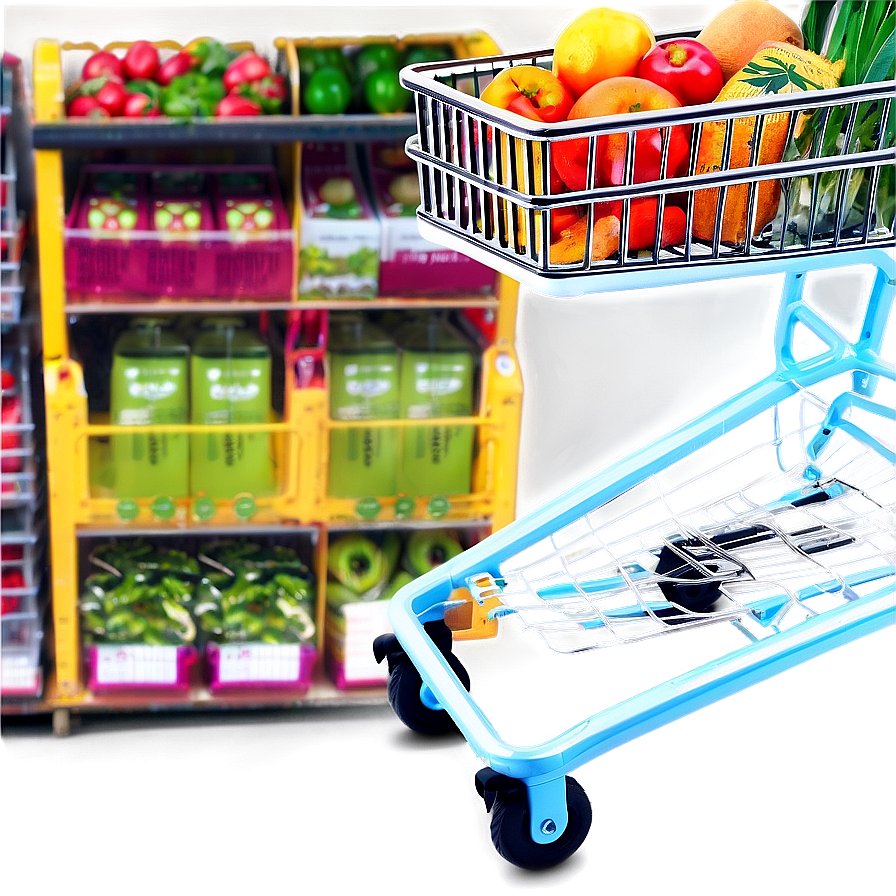 Grocery Shopping Trolley Png Eru95