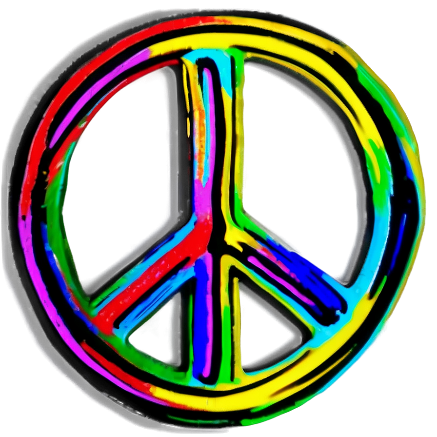 Groovy Pop Peace Sign PNG 40 PNG with transparent background