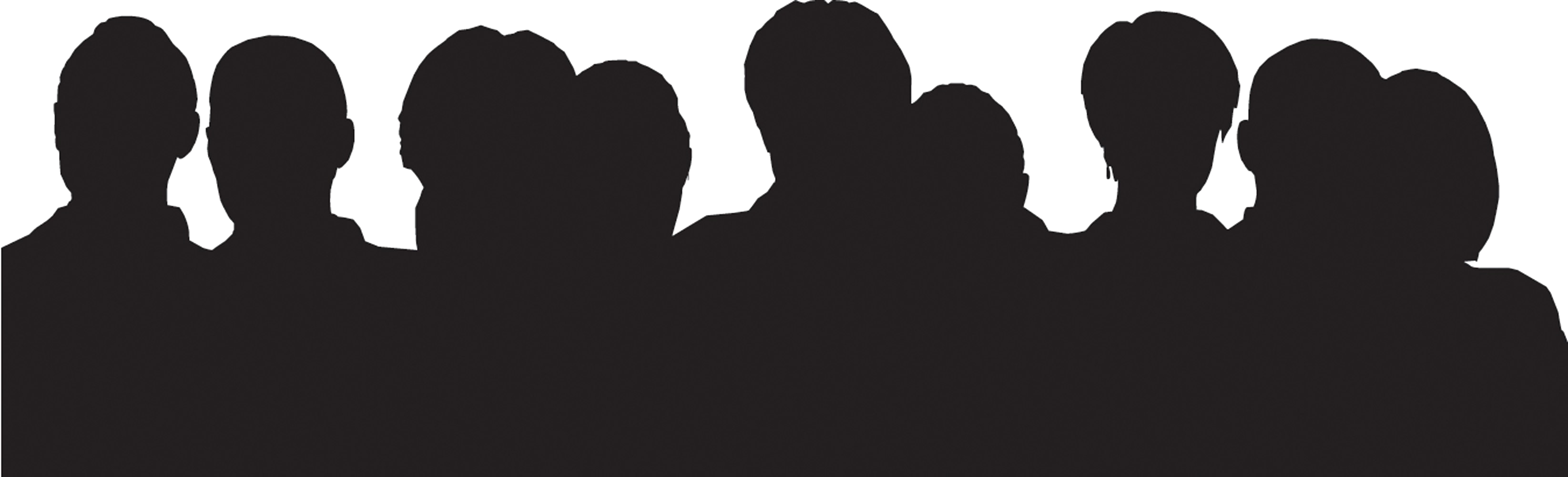 Group Silhouette Against Blue Background.png