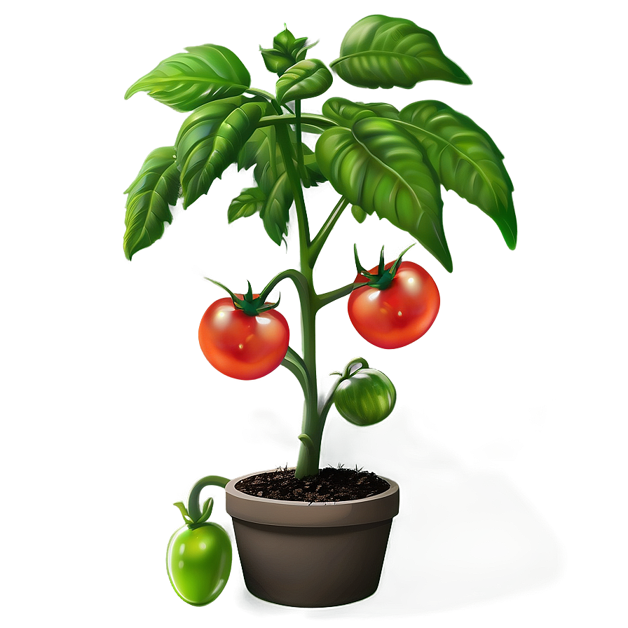Growing Tomato Plant PNG 06212024 PNG image with a transparent background, free high-resolution download