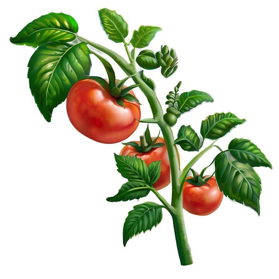 Growing Tomato Plant PNG 40 PNG image with a transparent background, free high-resolution download