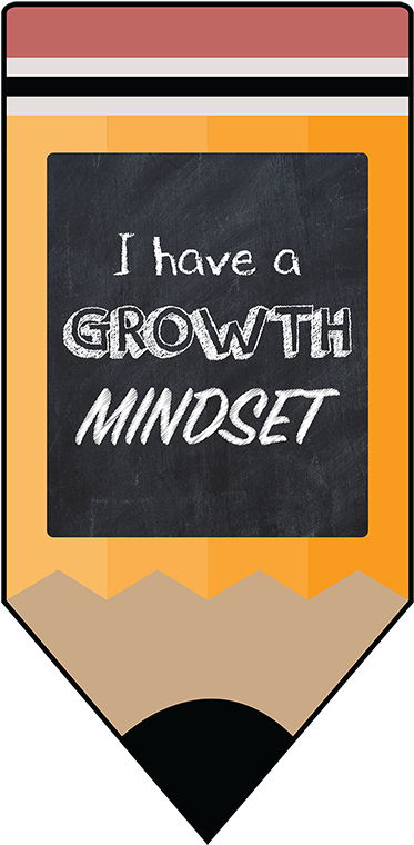 Growth Mindset Inspiration Pencil PNG with transparent background