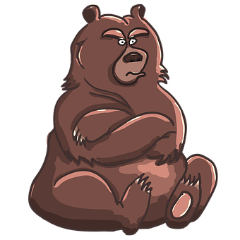 Grumpy Cartoon Bear