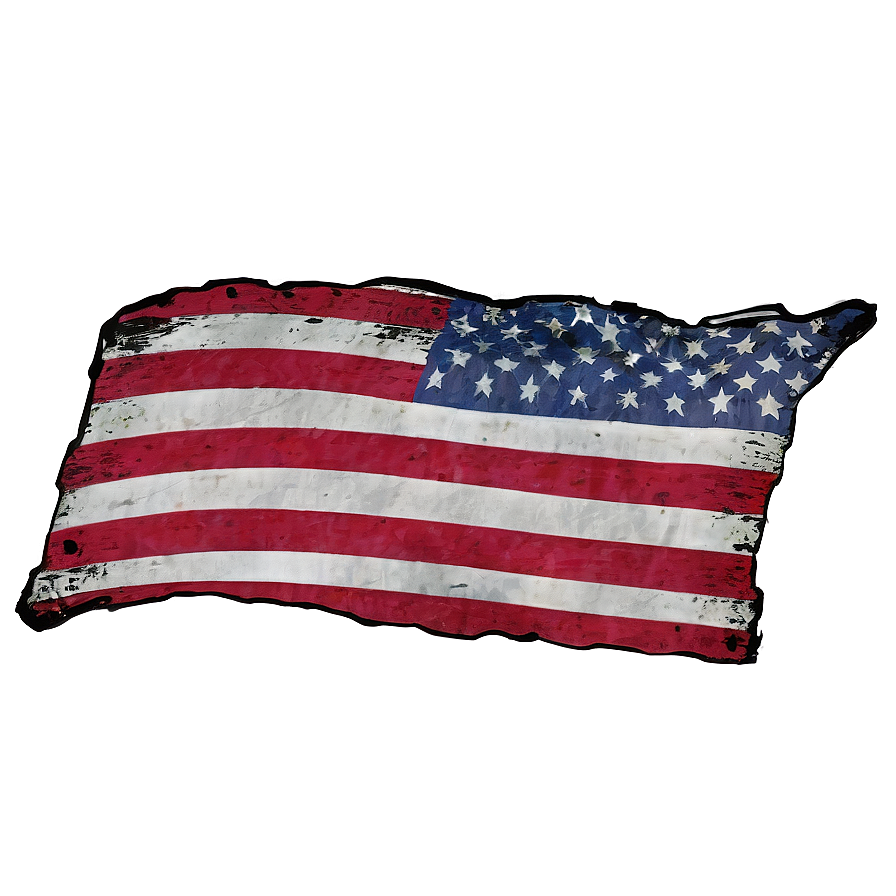 Grunge American Flag High-Resolution PNG 04302024 PNG with transparent background