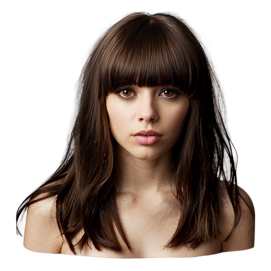 Grunge Bangs Hairstyle Png Gcu40