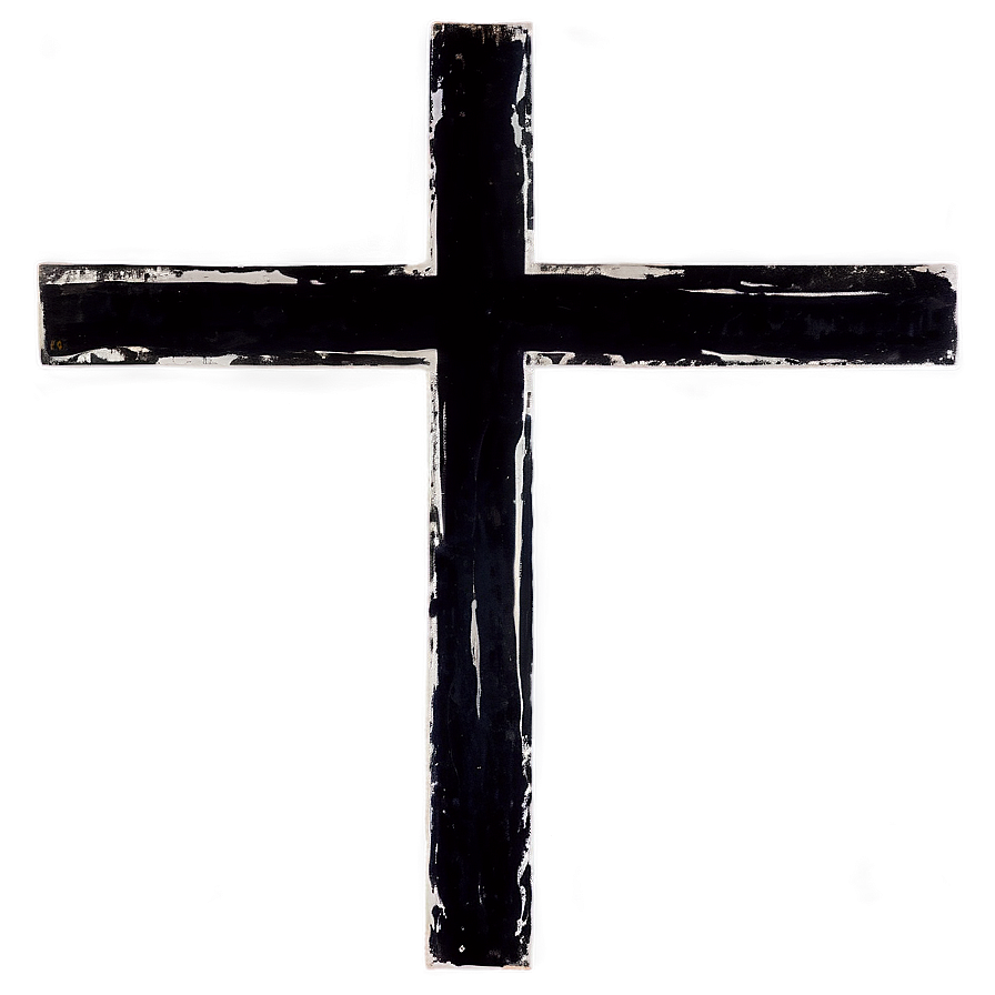 Grunge Black Cross Png 05242024