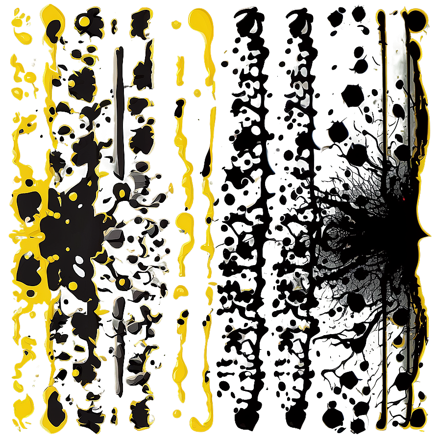 Grunge Black Splatter Art Png 75