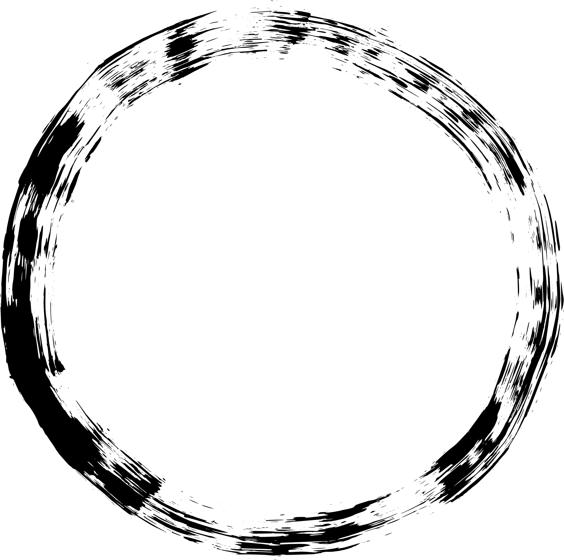 Grunge Brush Stroke Circle.png PNG with transparent background