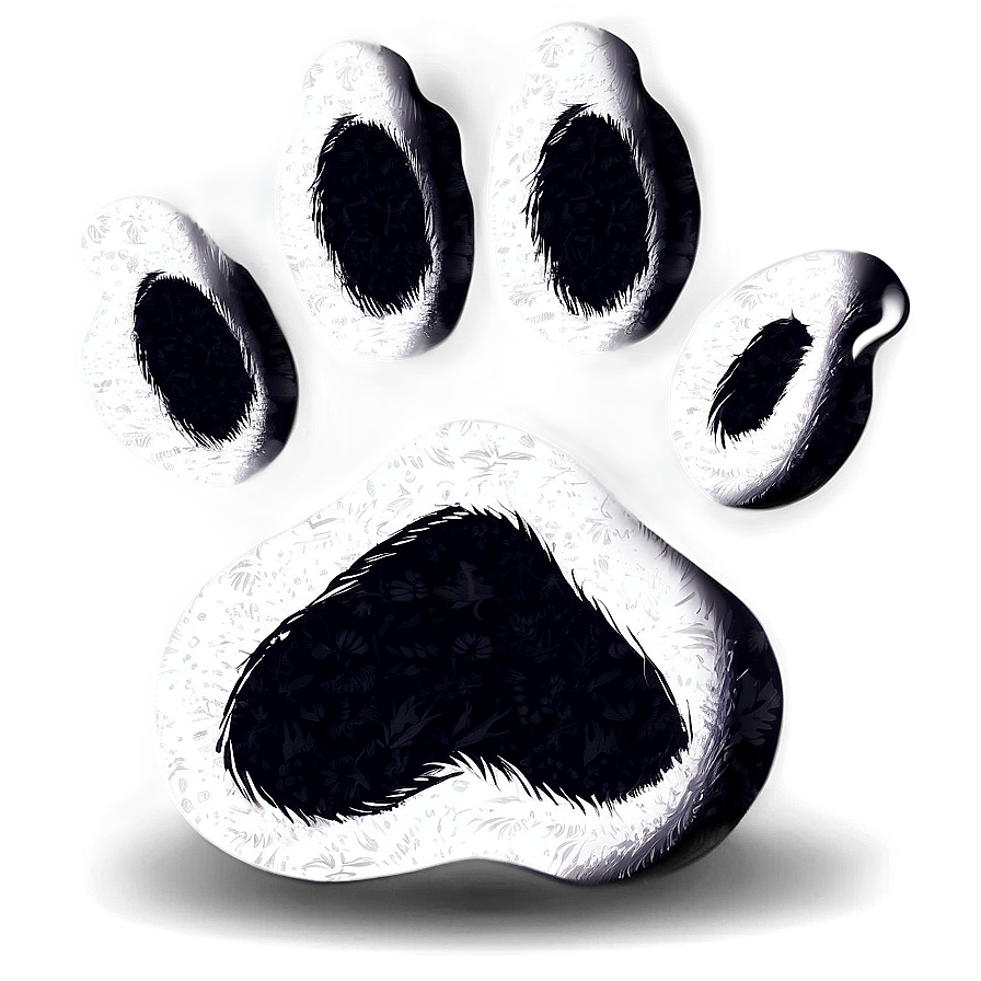 Grunge Paw Print PNG 05042024 PNG with transparent background