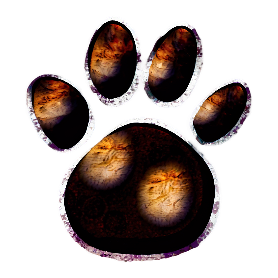 Grunge Paw Print PNG pny PNG with transparent background