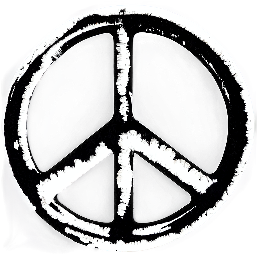 Grunge Peace Symbol Png 05062024