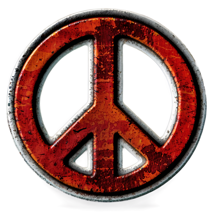 Grunge Peace Symbol Png 6