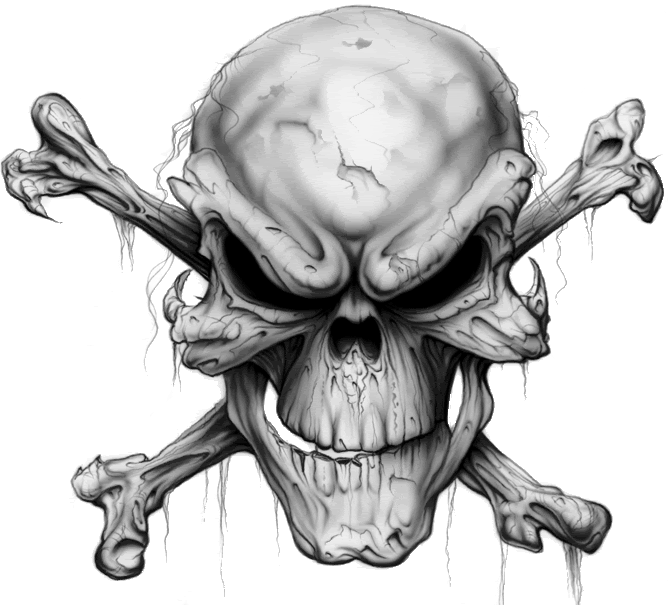 Grunge Skull Crossbones Artwork