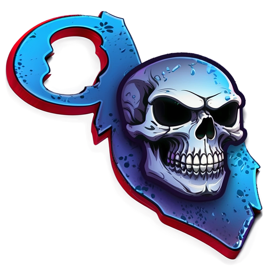 Grunge Skull Logo Png B