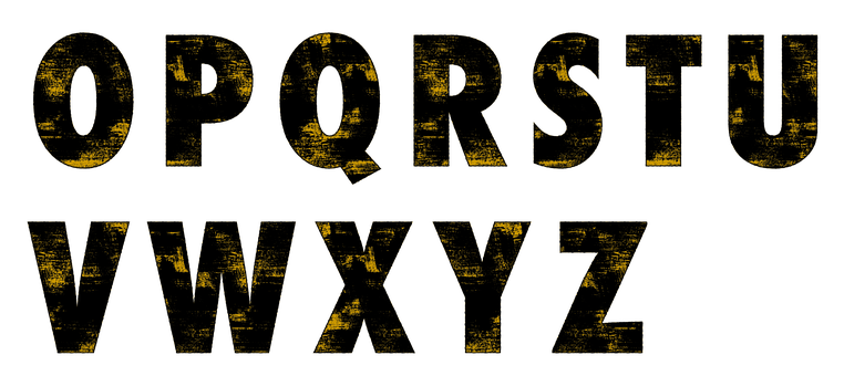 Grunge Style Alphabet Letters