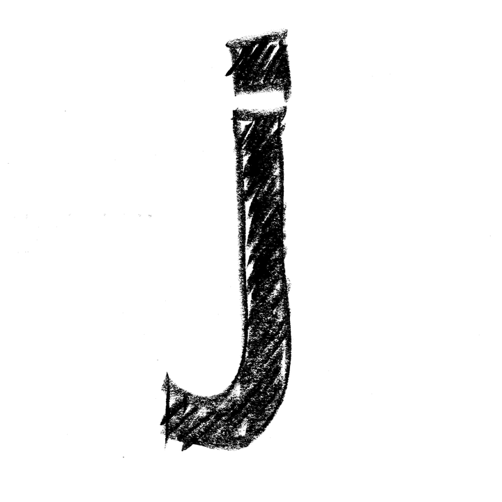 Grunge Style Letter J