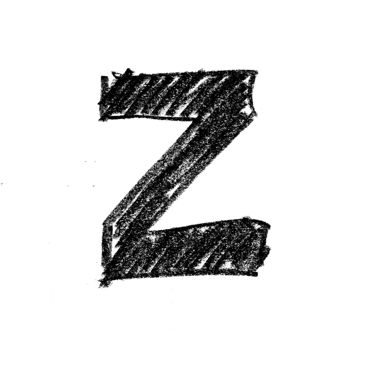 Grunge Style Letter Z