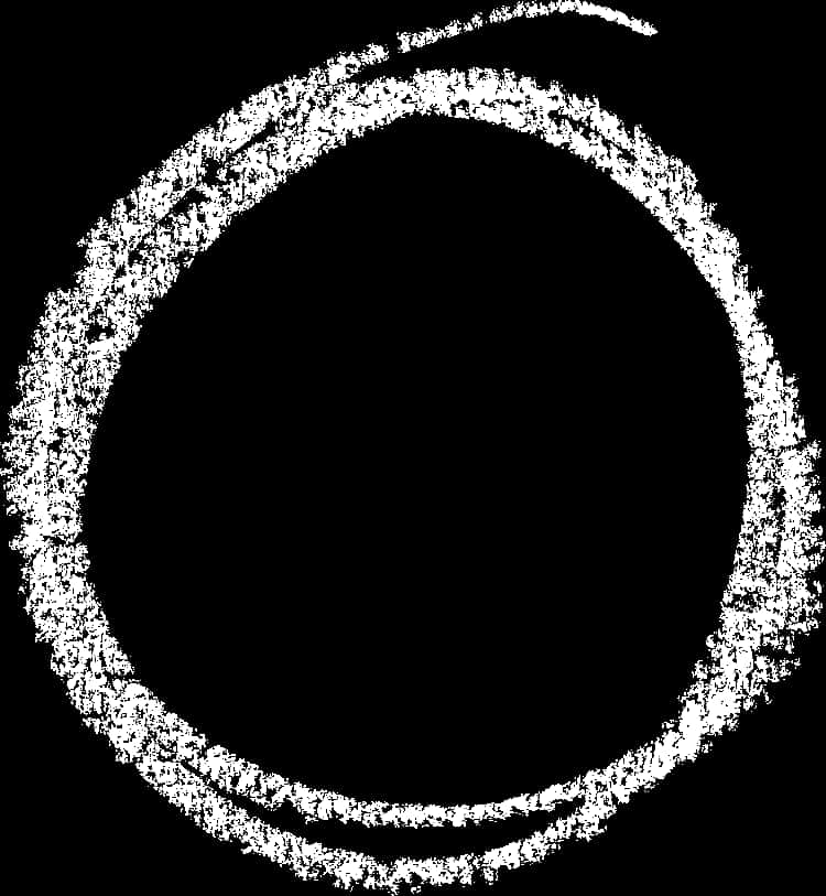 Grunge Style White Circleon Black Background PNG image with a transparent background, free high-resolution download
