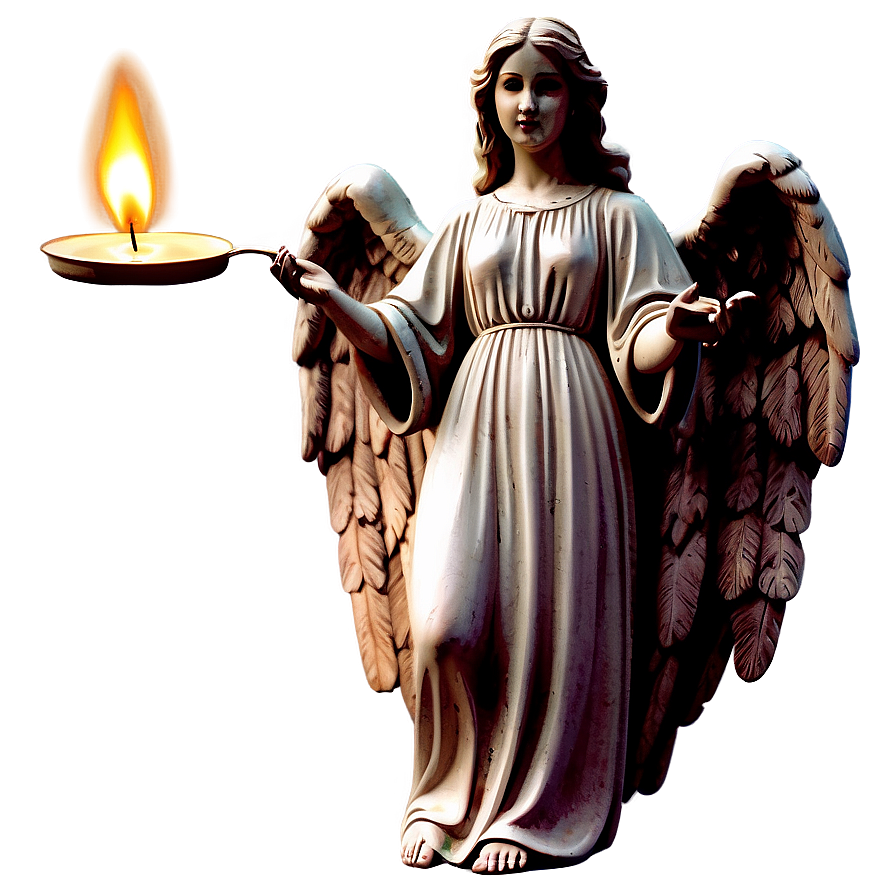 Guardian Angel With Candle Png 06262024