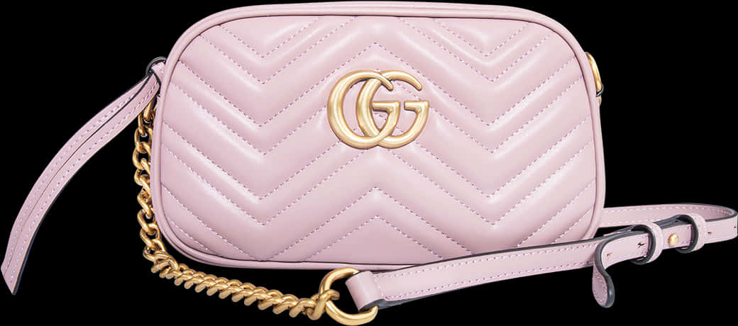 Gucci Pink Chevron Crossbody Bag