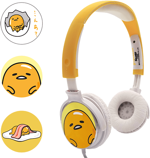 Gudetama Headphones - Headphones PNG with transparent background