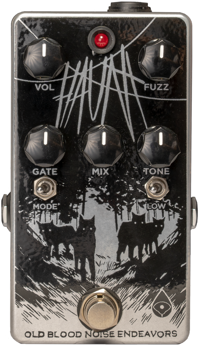 Guitar Fuzz Pedalwith Wolf Design