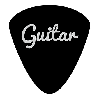 Guitar Word Arton Black Background