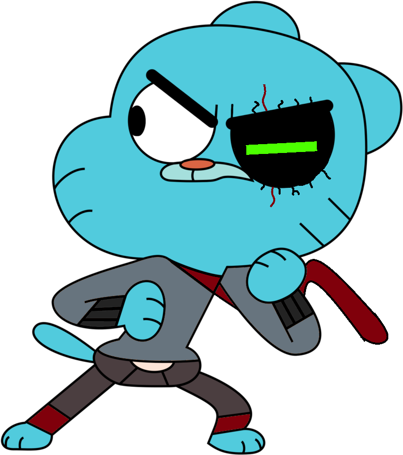 Gumball Ninja Pose Cartoon