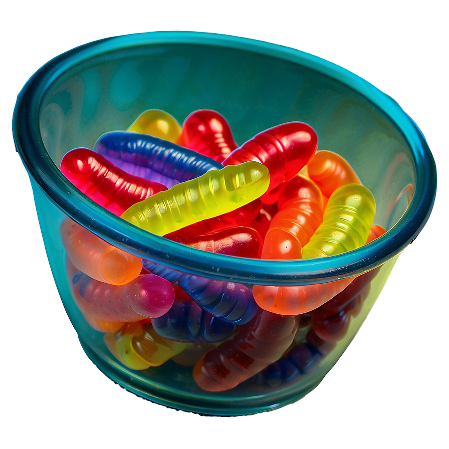 Gummy Worms In A Candy Bowl Png Jbr