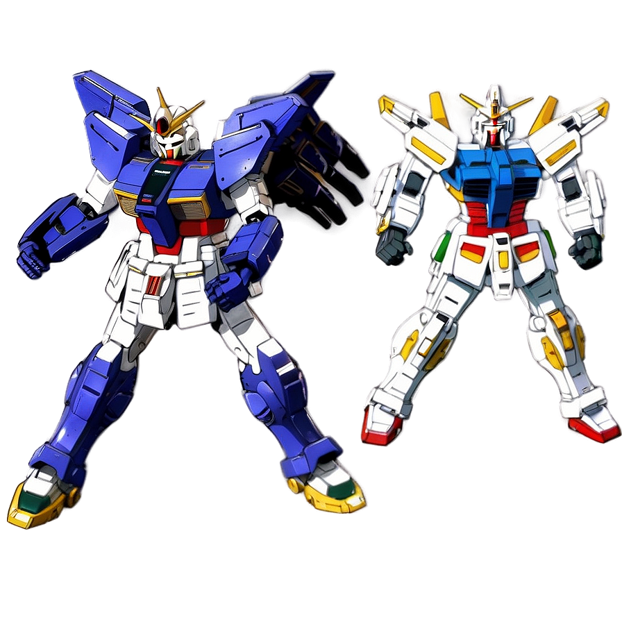 Gundam Battle Scene PNG fvq PNG with transparent background