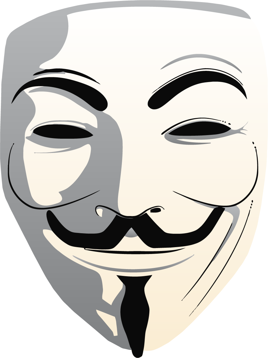 Guy Fawkes Mask Anonymous - Anonymous Mask Transparent Background, HD Png Download PNG with transparent background