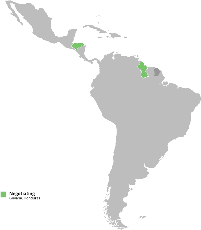 Guyana Honduras Negotiations Map