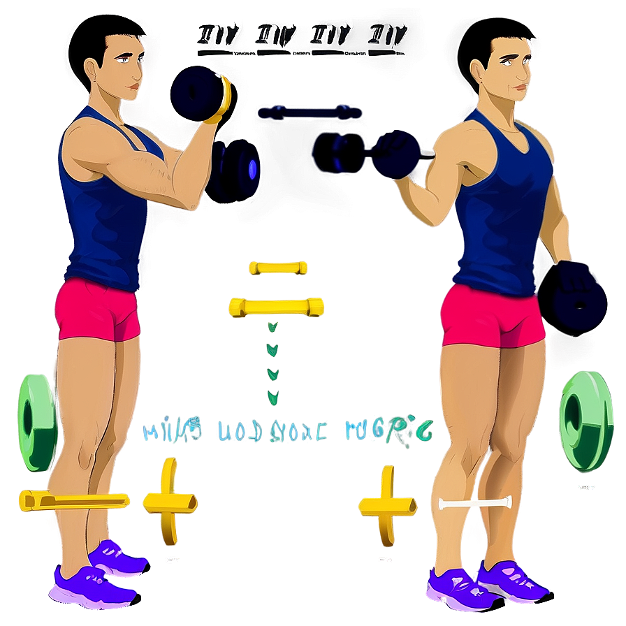 Gym Exercise Routine Png 05212024