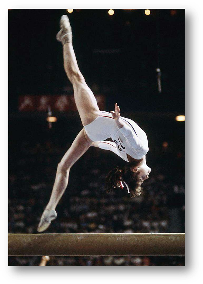 Gymnast_ Performing_ Balance_ Beam_ Routine