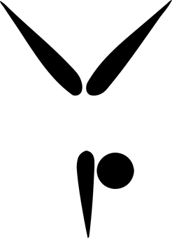 Gymnast Performing Floor Exercise PNG with transparent background