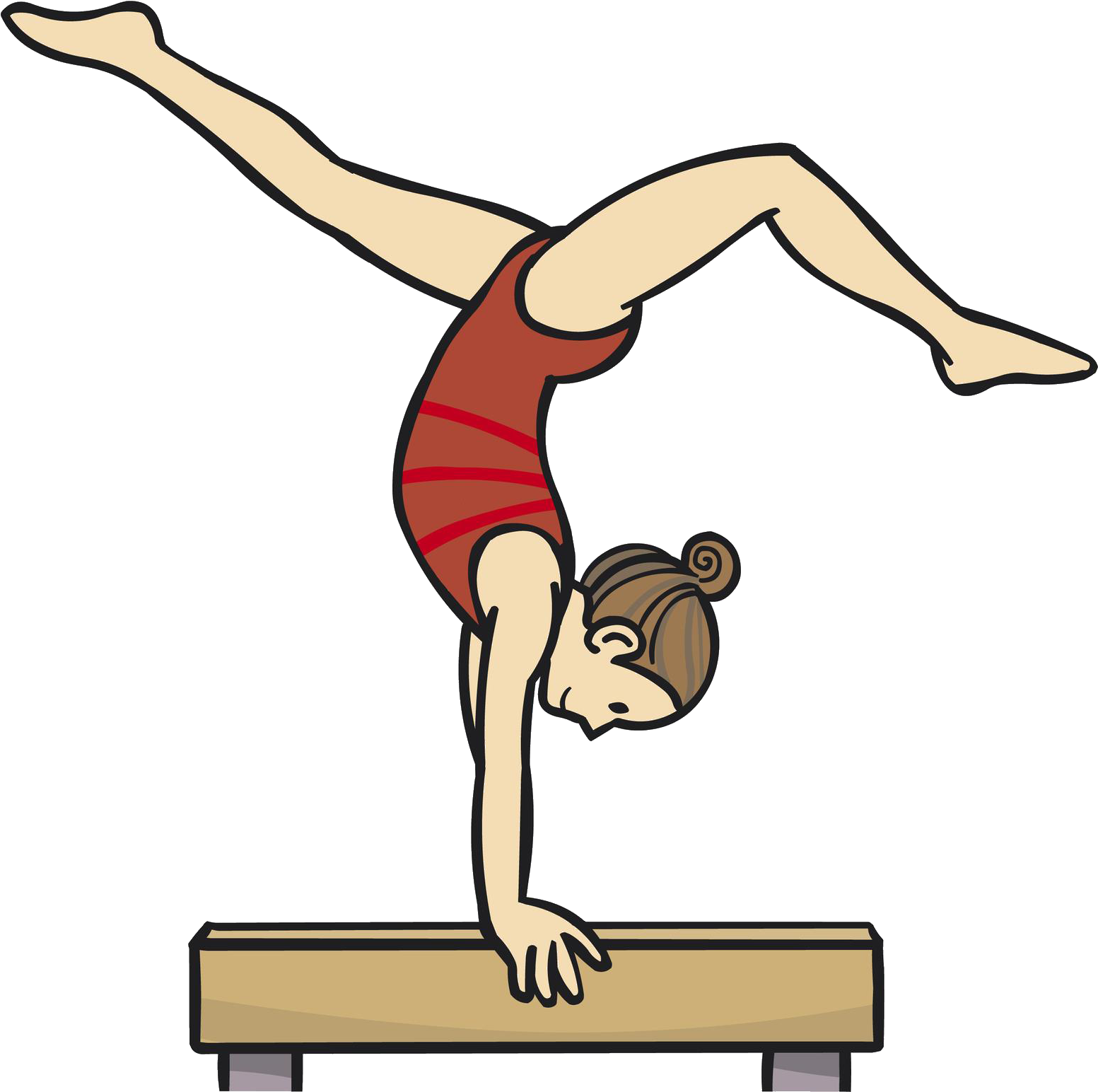 Gymnastics Balance Beam - Gymnastics Balance Clip Art, HD Png Download PNG with transparent background