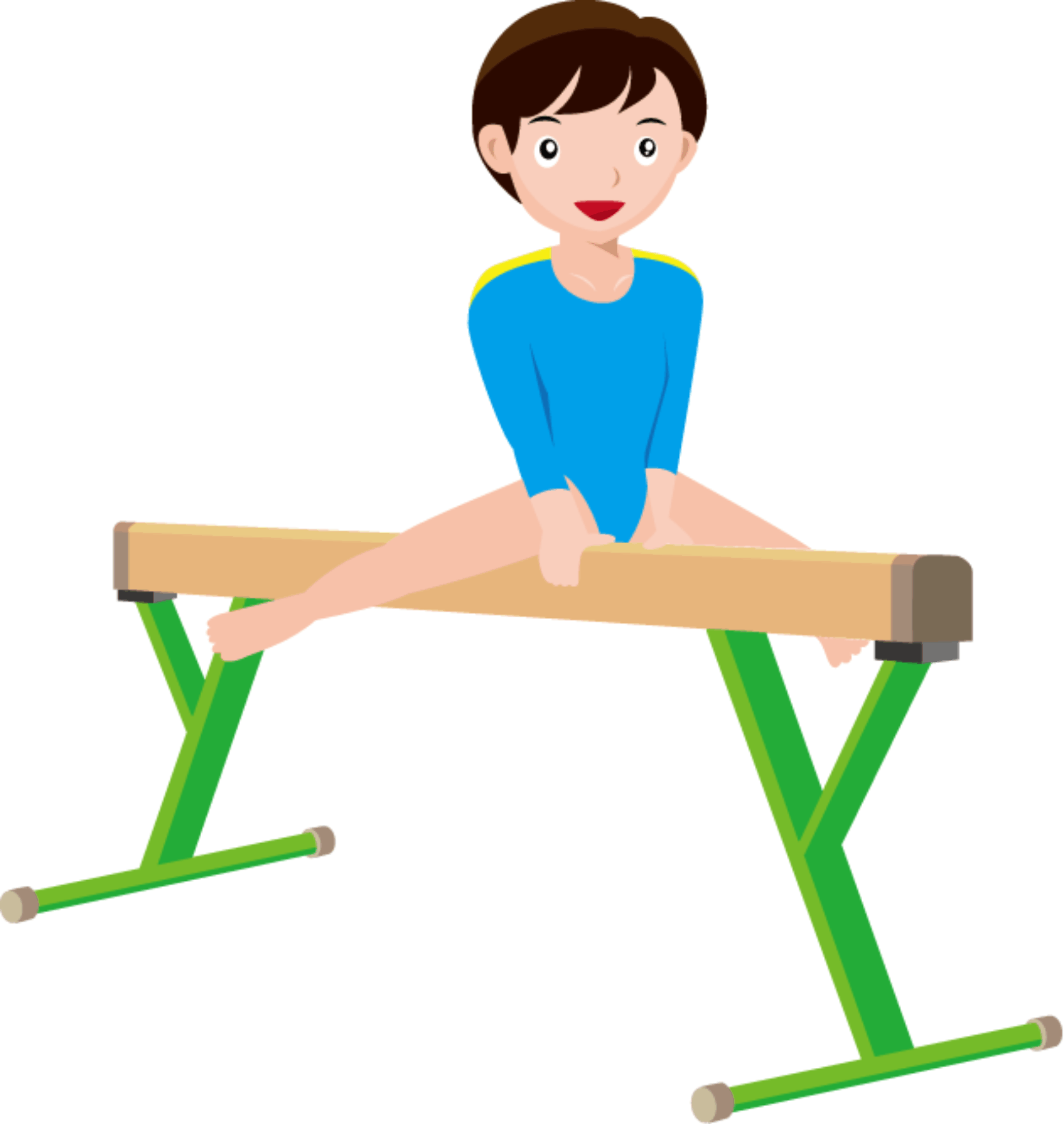 Gymnaston Pommel Horse Cartoon