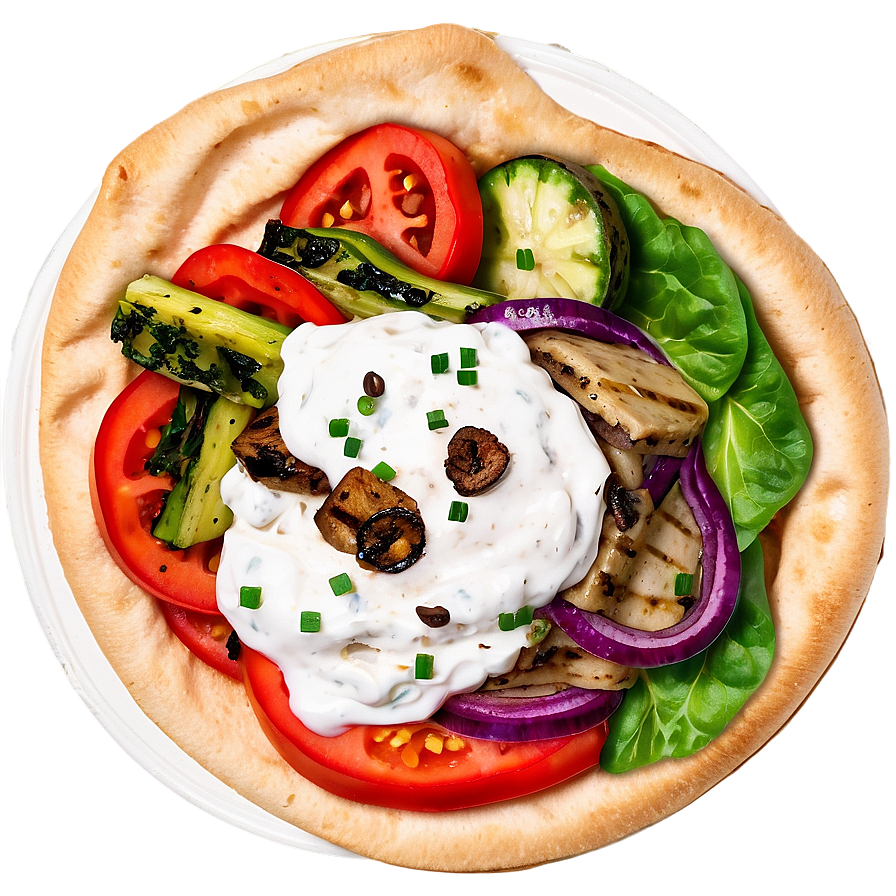 Gyro With Grilled Vegetables Png Vqv54