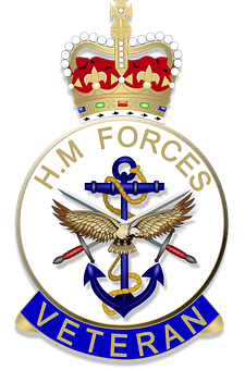 H M Forces Veteran Emblem PNG with transparent background