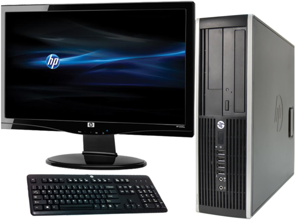 H P Desktop Setup PNG with transparent background