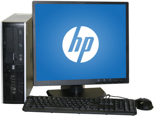 H P Desktop Setup PNG with transparent background