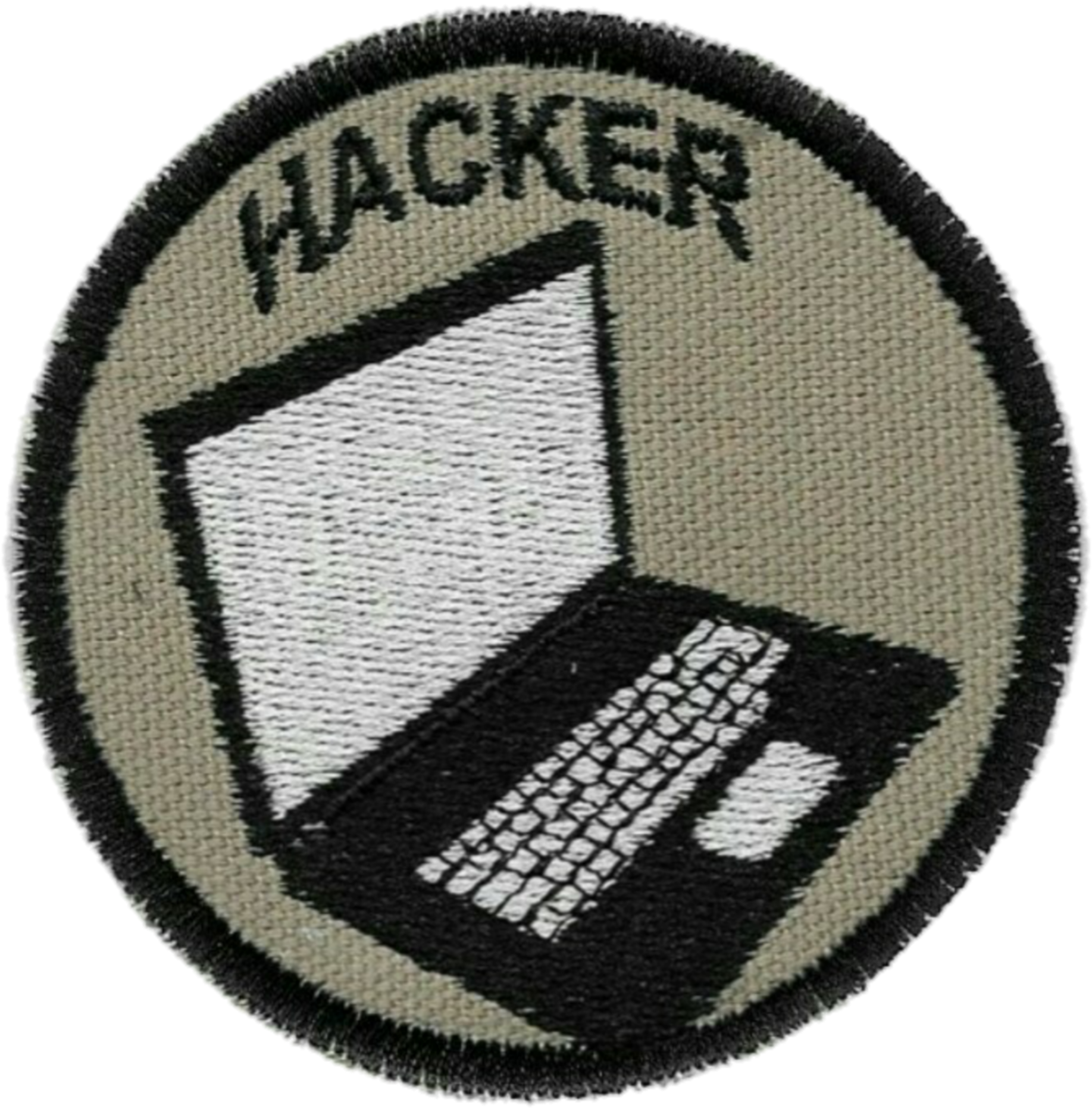 Hacker Patch Embroidery PNG with transparent background