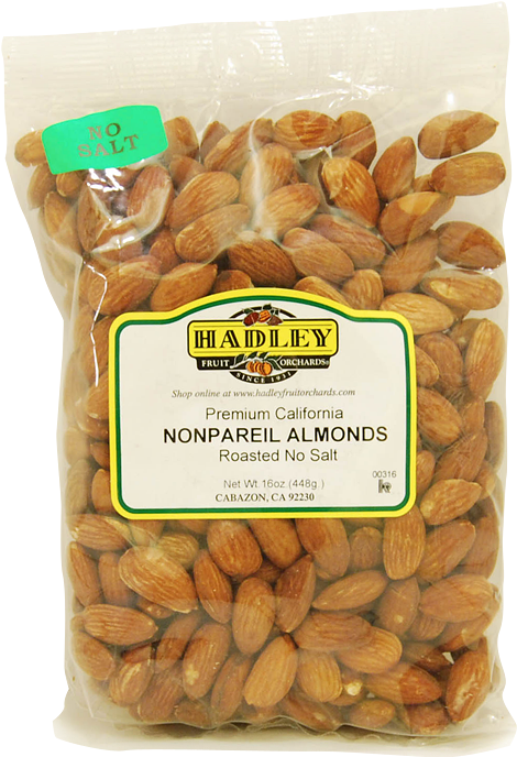 Hadley Nonpareil Almonds No Salt