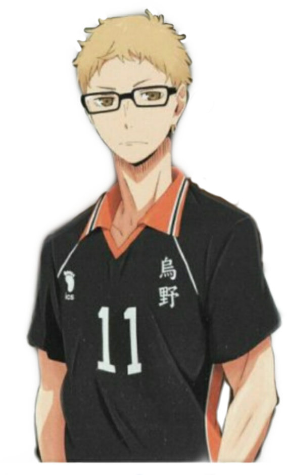 Haikyuu Character Kei Tsukishima In Volleyball Uniform