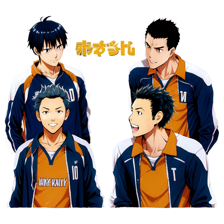 Haikyuu Team Huddle PNG jwo68 PNG with transparent background