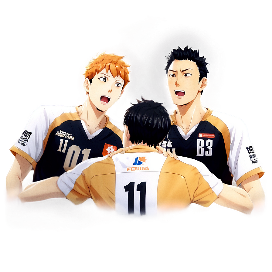 Haikyuu Team Huddle Png Urm