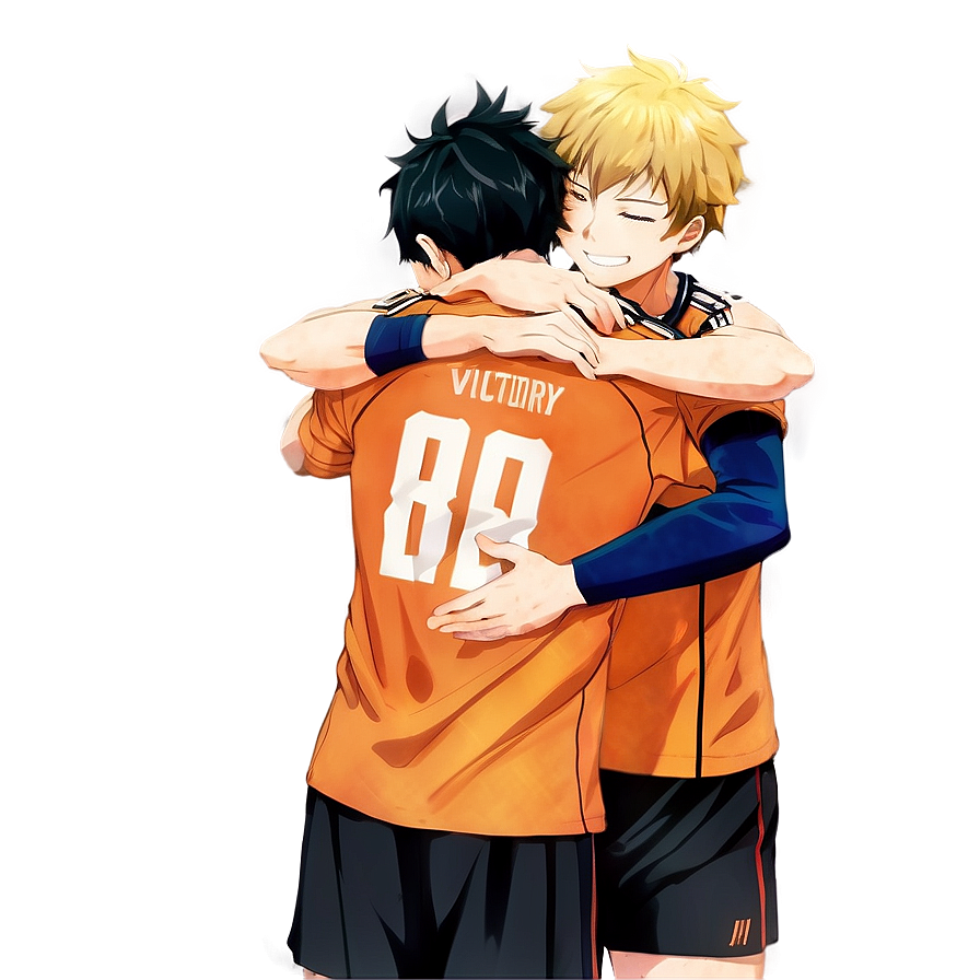 Haikyuu Victory Group Hug Png Pia