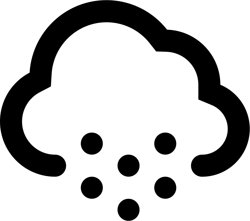 Cold Hail Falling Of A Cloud Weather Interface Symbol - Weather Symbol For Hail, HD Png Download PNG with transparent background