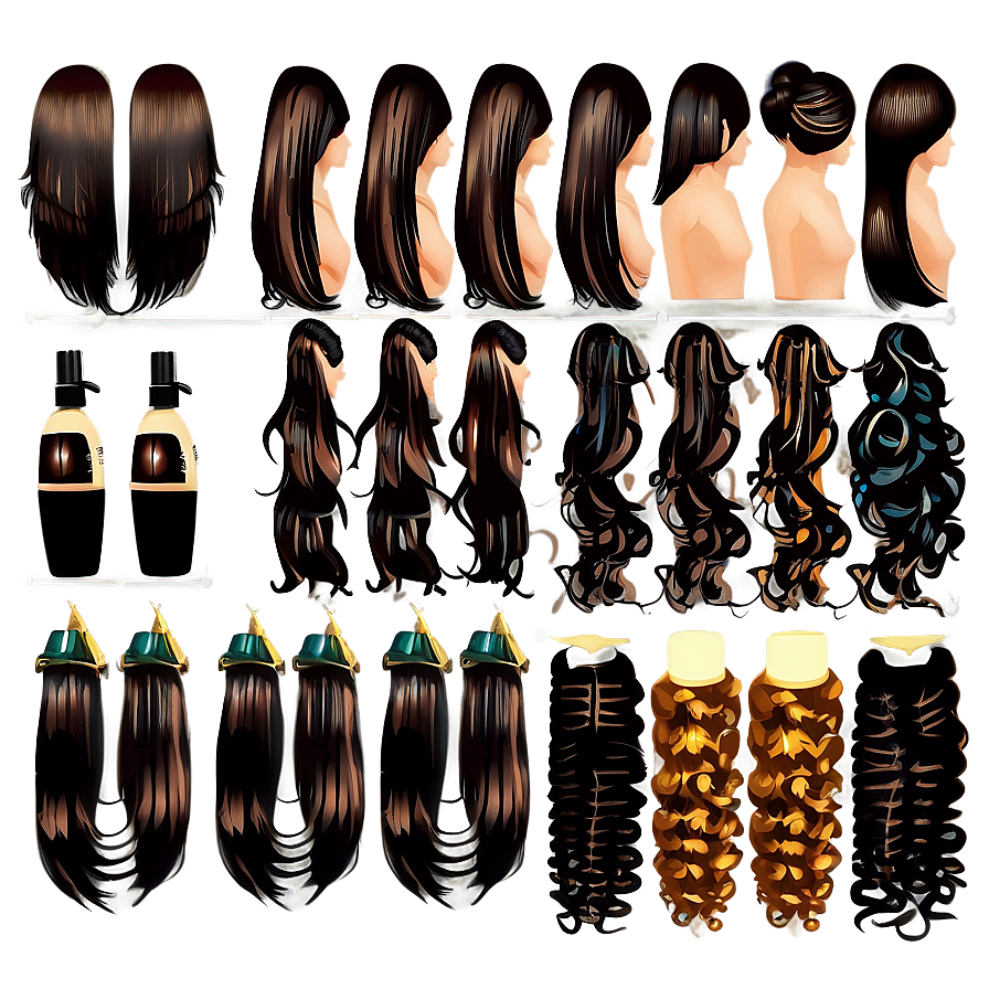 Hair Clipart For Salons Png 06282024